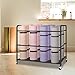 predolo Yoga Mat Storage Rack Workout Equipment Cart Multifunction Supplies Yoga Mat Holder Home Gym Storage Rack for Dumbbells