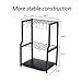 YueTong Garden Tool Organizer Heavy Duty,Yard Tool Tower Rack,Garage Storage Organization for Long Handle Tools,Rake,Brooms,Extra Hooks for Small Shovel,Shear.All Metal,Free Standing.