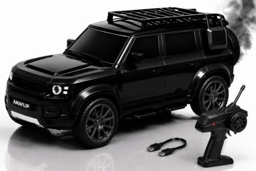 Image of SUV Defender Remote Control RC Car with Real Smoke | High Speed Racing Toy with LED Lights | Rechargeable Battery | Fully Functional RC Vehicle for Kids Boys & Girls