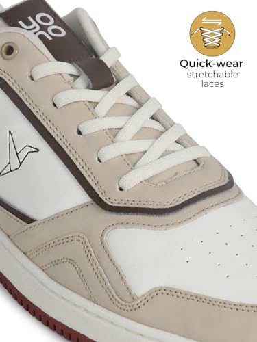 Image of YOHO Colored PU Fashion Sneaker for Men | Comfortable Shoes | Cushioned Insole | Quick-wear Elastic Laces | Lightweight | Dynamic Feet Support | Fashionable | Stylish | Modern