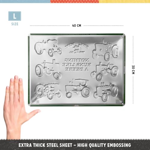 Nostalgic-Art Retro Tin Sign – John Deere – Model Chart – Gift idea for tractor fans, Metal Plaque, Vintage design for wall decoration, 30 x 40 cm