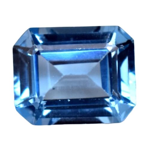 Topaze bleue naturelle taille émeraude GH_NAT_08853 pour joaillerie d'exception