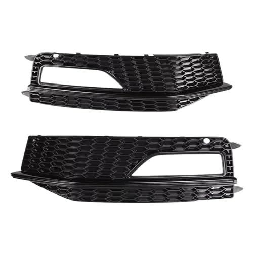 Fog Light Cover Grill Compatible For Audi A4 S4 B8.5 2012 2013 2014 2015 Front Bumper Lower Grille Honeycomb 8K0807681L(Honeycom