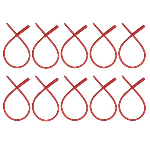 PE Premium Enema Red Latex Catheter 20FR with Flexible Rubber Tubing for Higher Colon Cleansing and Gerson Coffee Therapy. Supplied with Universal Hose Connector (10 Pack)