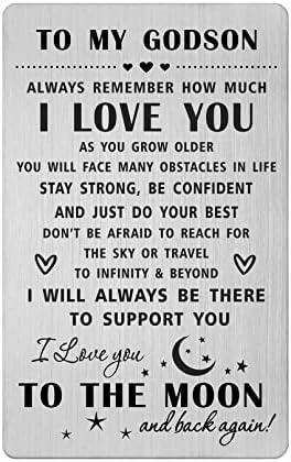 HYHYDHP Godson Gifts Wallet Card, Godson Christening Gifts Cards, Godson Birthday Card, Christmas Presents Ideas