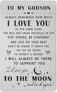 HYHYDHP Godson Gifts Wallet Card, Godson Christening Gifts Cards, Godson Birthday Card, Christmas Presents Ideas