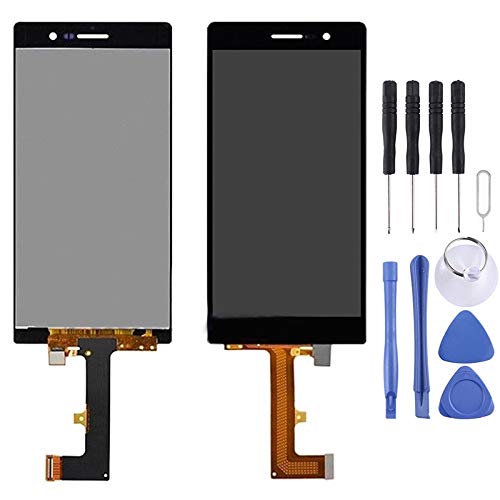 Écran LCD tactile Huawei Ascend P7 noir assemblée de remplacement mobile