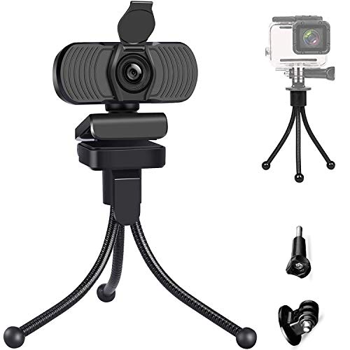 Flexible Desk Webcam Stand, Portable Mini Sport Camera Tripod. Compatible with GoPro Hero, Logitech and Nexigo Webcam.