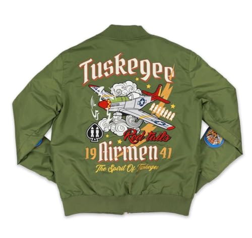 Tuskegee Airmen M5 Bomber Jacket Olive Green2