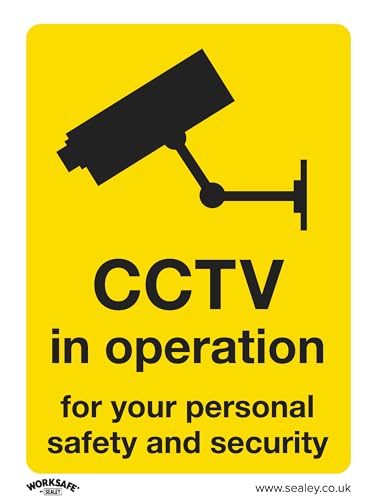Sealey SS40V1 CCTV – Warnhinweisschild – selbstklebendes Vinyl
