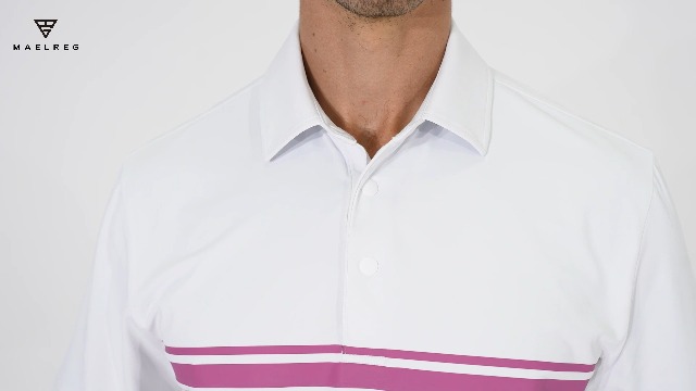 Camiseta polo para hombre M MAELREG, manga corta, con estampado en el pecho y diseño de rayas, tejido transpirable y ajuste seco miniatura 7
