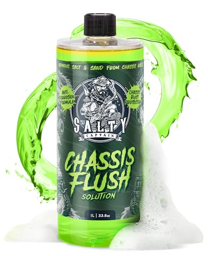 Salty Captain Chassis Flush 33.8oz | Undercarriage Cleaner & Salt Neutralizer | Prevents Rust & Corrosion on 4WD ATV Trailers & Off-Road Vehicles | Protective Underbody Wash