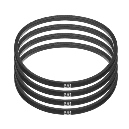 Image of uxcell 4pcs A24 or 4L260 Classic Wrapped Rubber V-Belt, 24 inch(610mm) Inside Circumference, A Profile V Belt