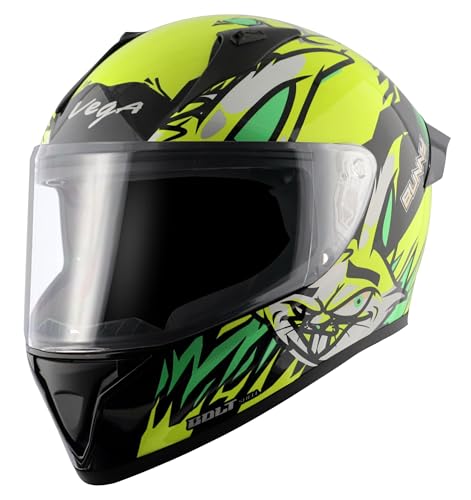 Vega Bolt Bunny Black Neon Yellow Helmet-M