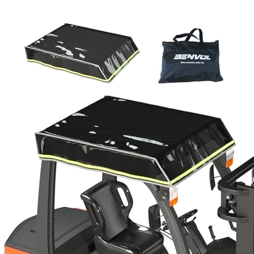 Santiano Forklift Cover fo Sun Protection - 0.5mm Black Transparent PVC,90% UV Protection ,Waterproof, Forklifts Roof Cover ,| 47