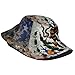 Mexican American Flag Print Fashion Unisex Bucket Hat Wide Brim Sun Protection Foldable Double Sided Printed Sun Hat Black