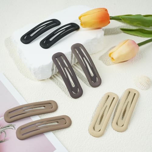 10 pinzas para el cabello metálicas 2.76 pulgadas color neutro miniatura 7