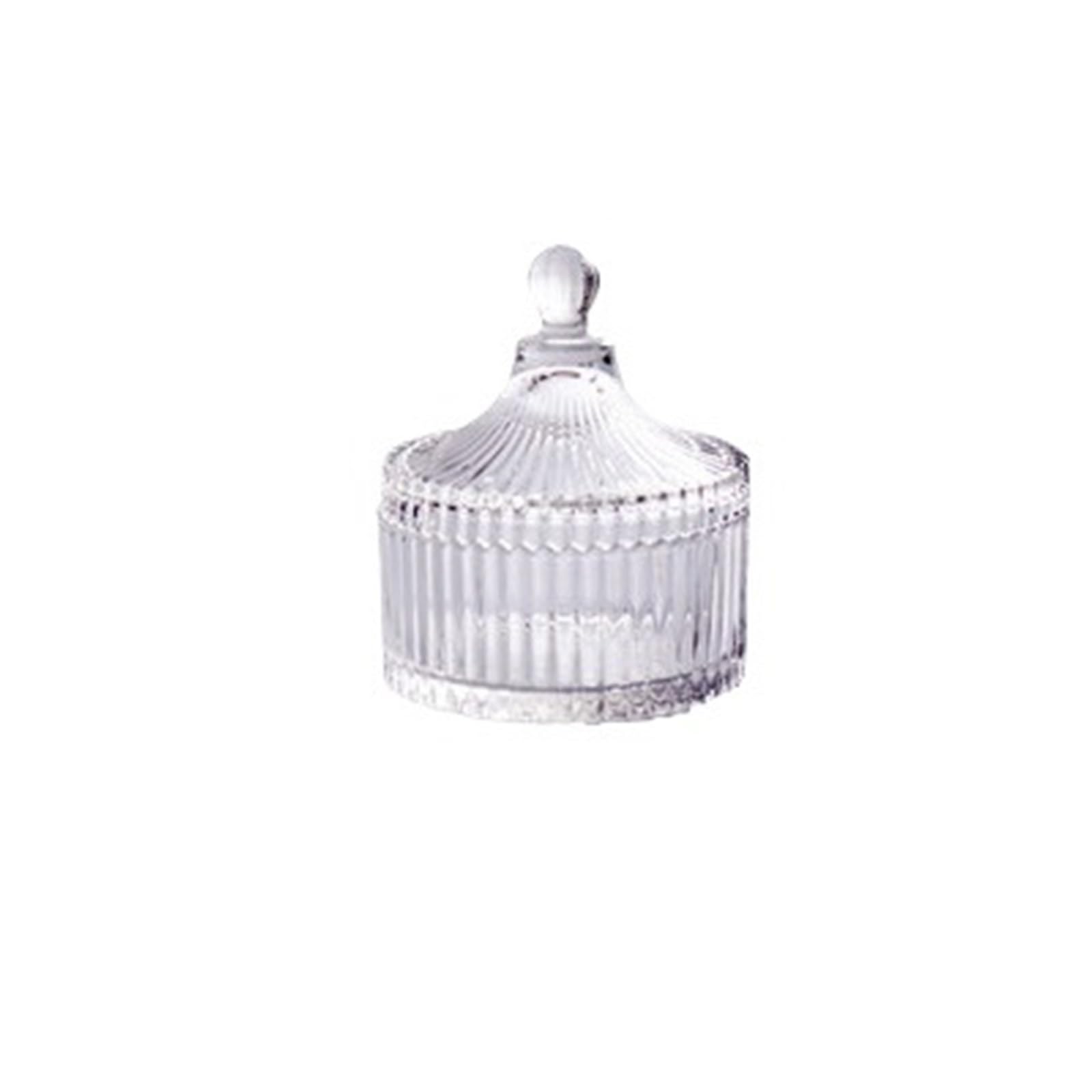 Tarro De Caramelo Taza de cristal for dulces, tarro creativo for dulces for sala de estar, plato for frutos secos, azucarero, frutero con tapa for almacenamiento Para Bodas Caramelos(10.8*12cm)