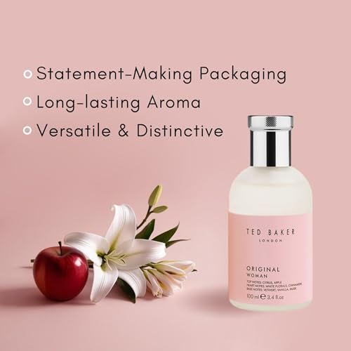 Ted Baker Woman Pink EDT, floral green feminine fragrance, opening notes are fresh peach, bergamont and tangerine with warm musk, vanilla and vetiver base notes, 100ml - Image 6