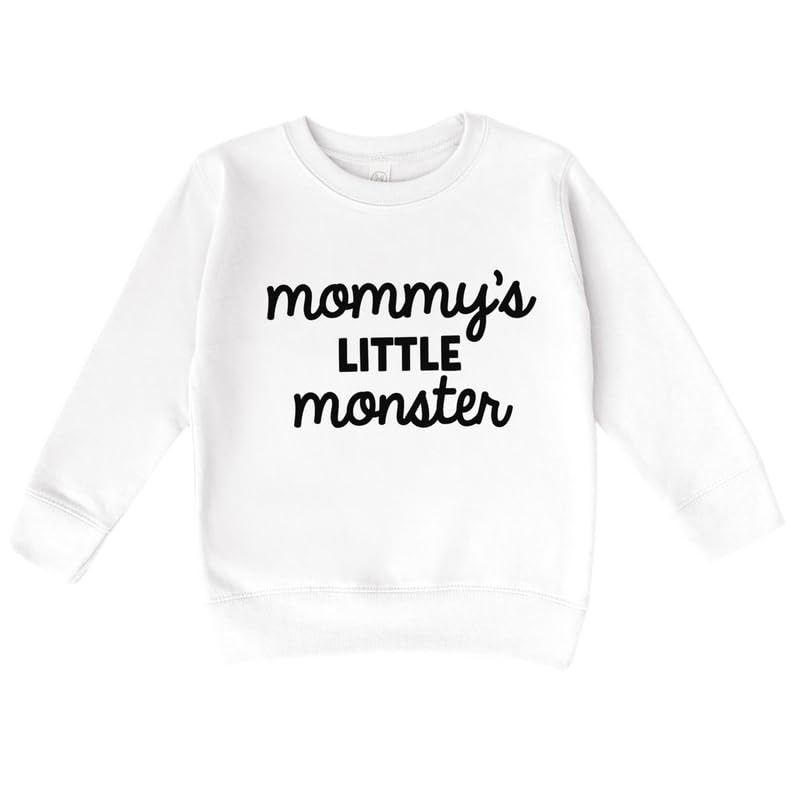 Bump and Beyond Designs Cute Toddler Halloween Sweatshirt for Boys and Girls, Mommy's Little Monster