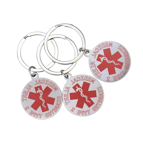 Porte-clés diabète de type 2 pour sac à dos et trajets quotidiens sécurisés