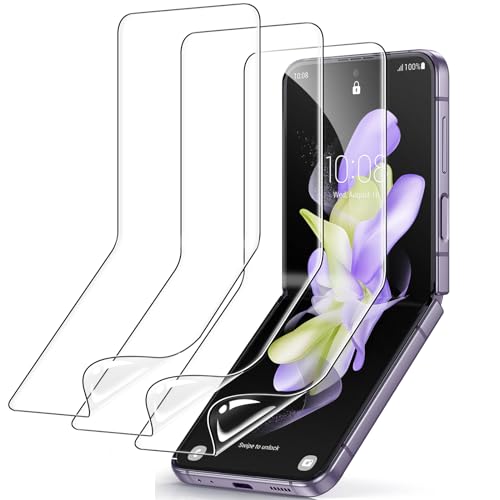 YEUEZHY (3 Pack) for Samsung Galaxy Z Flip 4 Screen Protector [Not Glass] Premium Quality Soft TPU Film for Galaxy Z Flip 4 Accessories HD Clarity