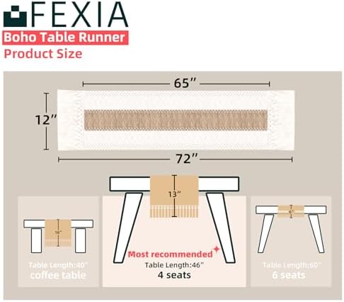 Add Elegance and Charm to Your Home with FEXIA Boho Table Runner: A Review插图3