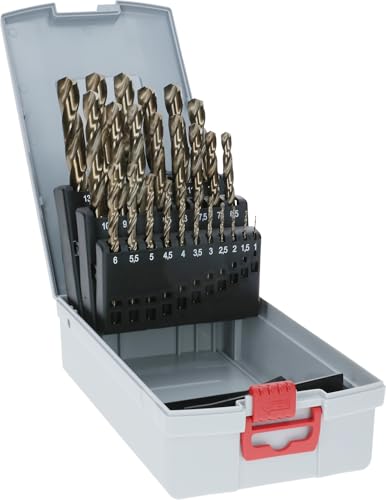 Bosch Accessories 25 pièces Jeu de forets métalliques HSS-Cobalt ProBox (pour l'acier inoxydable, accessoires perceuse-visseuse) Or
