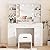 Vabches Vanity Desk with Lights, Makeup Vanity Table with Charging Station, 45in Big Vanity Set with Lots Storage Space, White