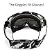Motocross Goggles Dirtbike ATV Motorcycle Anti-UV Motorbike Ski Goggles Anti-Slip Strap Nose Cover Fit Glasses & Helmet