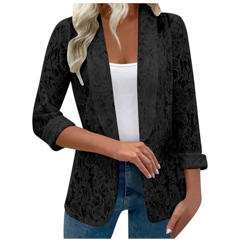 Veste pour femme coupe sur mesure et chemise unie en dentelle de luxe