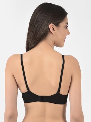 Image of Softline Women's Cotton-Rich Wire-Free Padded Bra | Full Coverage, Seamless & Breathable for Everyday Comfort | Soft Fabric with Supportive Fit for All-Day Wear