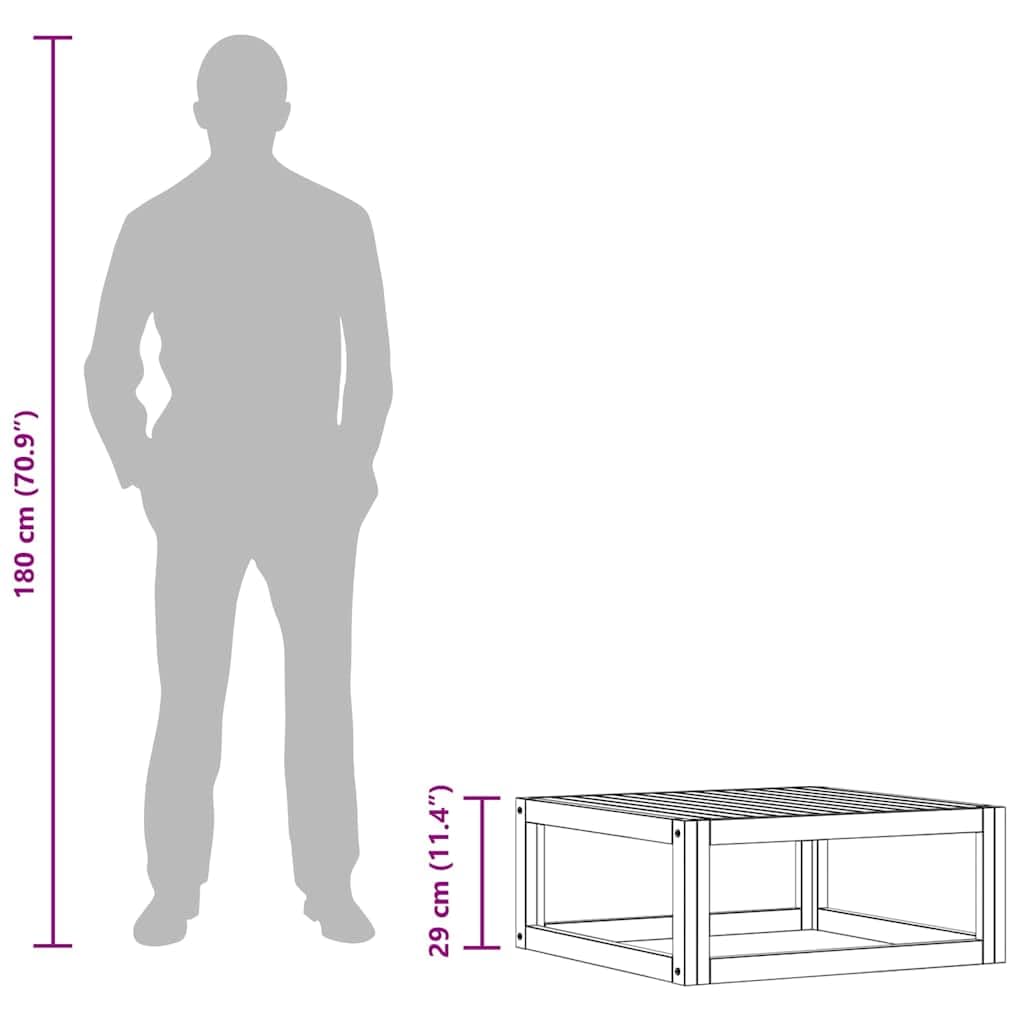 2-częściowy zestaw mebli ogrodowych z litego drewna akacjowego z kremowo-białą tapicerką, sofa środkowa i stolik kawowy, odporny na warunki atmosferyczne, na taras, balkon, do wypoczynku