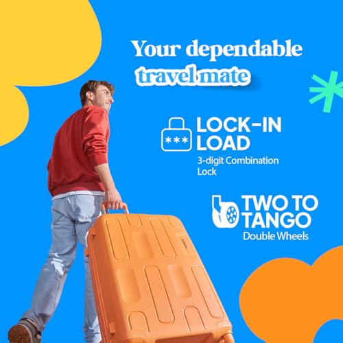 Image of American Tourister Ivy 2.0 | Medium Size Check-in Trolley Bag (68 cm) | 360 8 Wheel Travel Luggage | Hard Case Polypropylene (PP) Suitcase | Combination Lock | Tan Orange