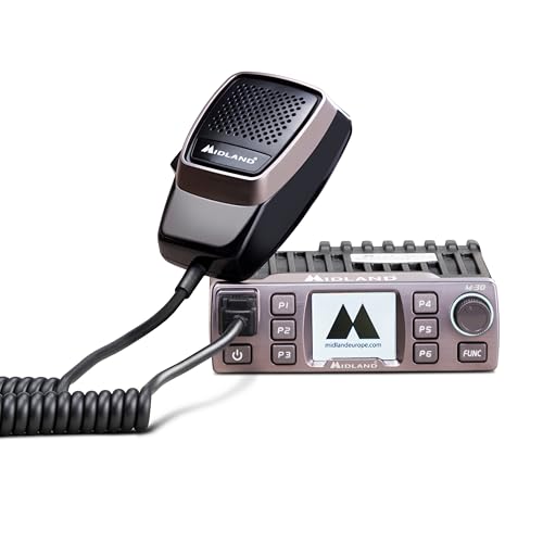 Midland - CB Radio M30 Premium High-Rang with Microphone, Multi Function CB Radio Complete Kit, 6 Programmable Keys Dual Watch Function, Multicolour TFT Display, Automatic Switch-on - Mounting Bracket