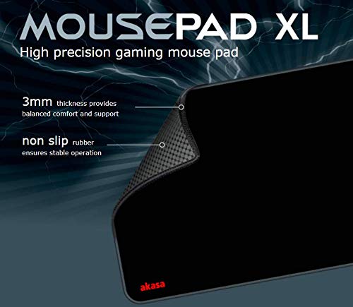 AK-MPD-05BK - Tappetino per mouse veleno con superficie avanzata micro tessuta per PC/laptop - Mousepad - Immagine 1
