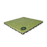 Gartenpirat Kunstrasen Fallschutzmatte 50x50 cm 50 mm – Rasenmatte für Garten & Spielbereich – weich stoßdämpfend rutschhemmend – Innen & Außen