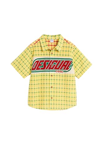 Desigual Cam_pol T-Shirt Garçon en coton doux imprimé multicolore