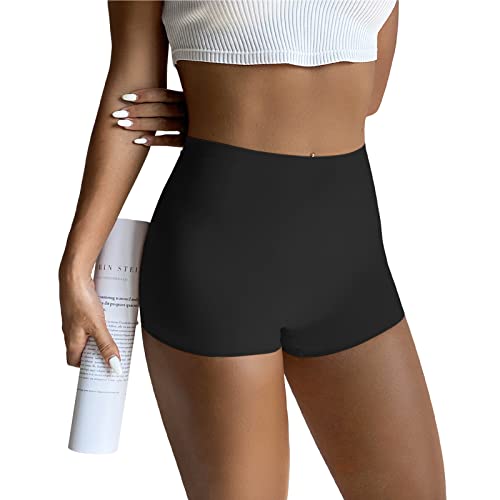 FallSweet No Show Boy Shorts Underwear for Women Seamless Panties Boxer Briefs Pack2