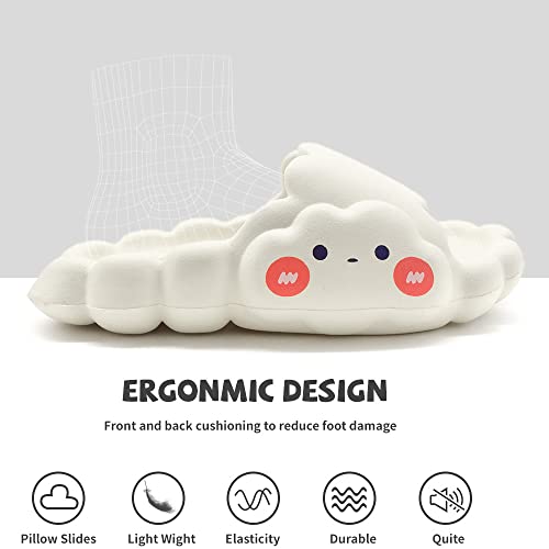 EVA Cloud Sandals and Slippers for Women and Men Indoor & Outdoor Thick Platform Summer Beach Non-Slip Quick Drying Shower Slides Bathroom Massage Friendly Casual Slippers4