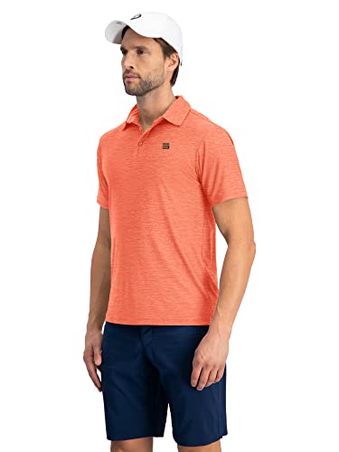 Image of Three Sixty Six Golf Shirts for Men - Dry Fit Short-Sleeve Polo, Athletic Casual Collared T-Shirt