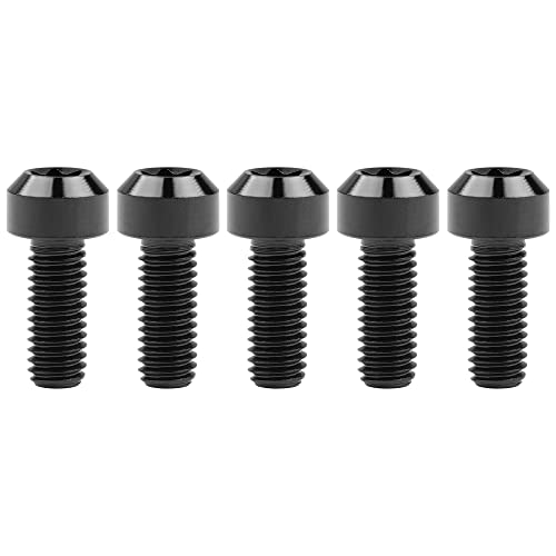 Titanium Bolt Torx Square Head M6 Screws (Black, M6x15mm)