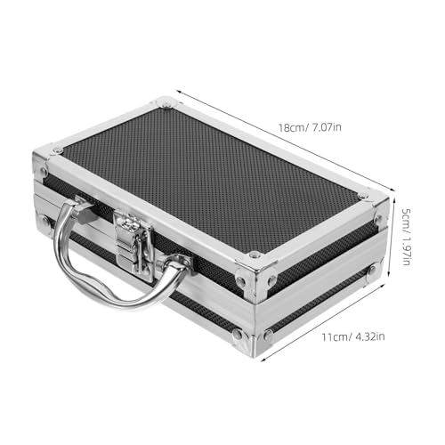 Operitacx Handheld Aluminum Alloy Shockproof Tool Storage Case Portable Organizer for Travel Professional Use and Crafts Metal Briefcase Convenient Storage for Tools2