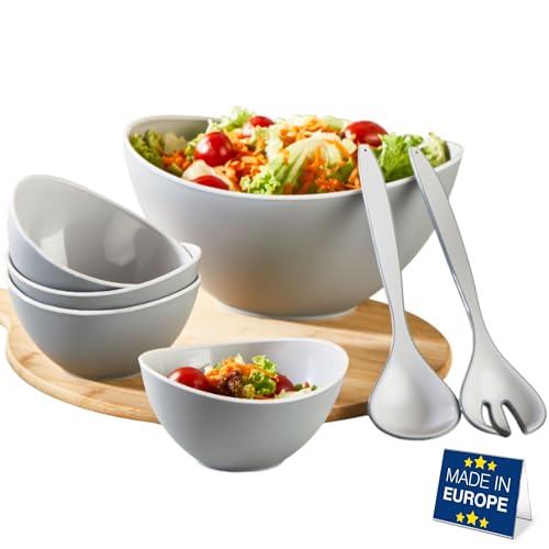 Set de 5 tazones apilables Hakan color gris miniatura 1