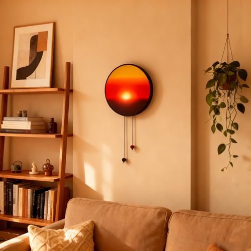 Favorite Garden Sunset Lamp Wall Light, Sun-Tracking Ambient Lighting with Manual Sunset Mode | Modern Warm Mood Lighting for Funky Home & Office Decor
