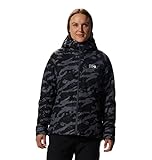 Mountain Hardwear Women's Stretch Ozonic Insulated Jacket, Black Paintstrokes Print, Medium