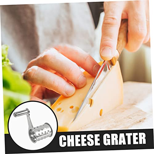 SOLUSTRE 2 piezas rallador de queso manual giratorio acero inoxidable miniatura 6