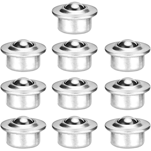 FuNiang, 10PCS Rodamientos de Bola de Transferencia Rueda de Bola de Acero Inoxidable Nailon de Rodillo de Transporte ruedas de acero inoxidable con base universal de metal con rodamiento de bolas Cover
