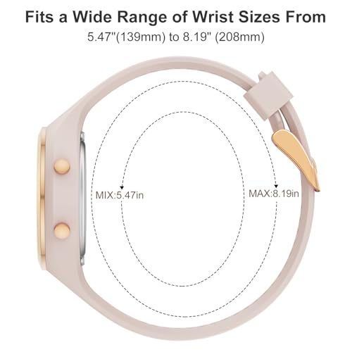 golden hour waterproof sport women39s digital chronograph silicone strap watch