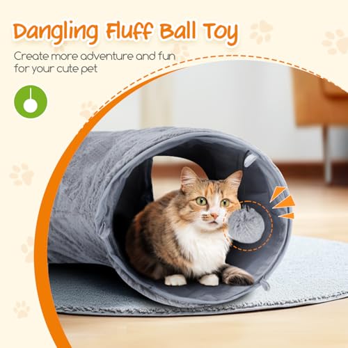 Tunnel pour chat interactif 2 voies pliable pour grand chat - 6